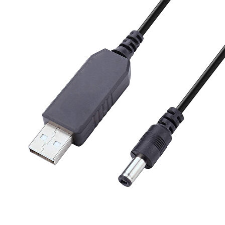 USB TO DC 5.5*2.5 MM UÇLU 9 VOLT 1 AMPER 5 VOLTU-9 VOLTA ÇEVİRİCİ ADAPTÖR (4490)