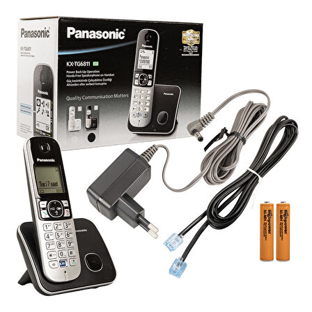 PANASONIC KX-TG6811 DECT SİYAH TELSİZ TELEFON (4490)