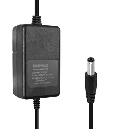 24 VOLT - 1 AMPER 5.5*2.5 UÇLU YERLİ ÜRETİM MASA TİPİ ADAPTÖR (4490)