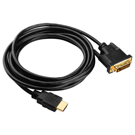 HDMI DVI KABLO 5 METRE DVI 24+1 MALE TO HDMI 19P MALE (4490)