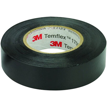 3M TEMFLEX 1300E PVC İZOLE BANT SİYAH 10LUK PAKET 0.13MM X 19MM X 0.13MM (4490)