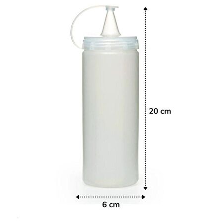 Şeffaf Kapaklı Sızdırmaz Yağlık Sosluk Şişesi Plastik Yağdanlık 400 ml. AP-9028 (4490)