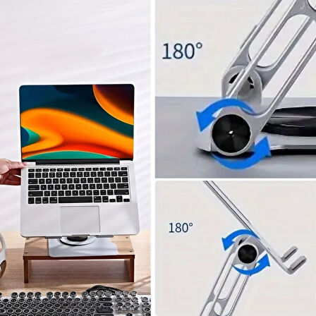 360 Derece Dönebilen Hava Aldıran Laptop Standı (4490)