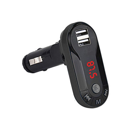 HELLO HL-19683 BT-FM MODULATÖR ÇİFT USB/SD/MP3 12-24 VOLT HAFIZASIZ BLUETOOTH FM TRANSMITTER (4490)