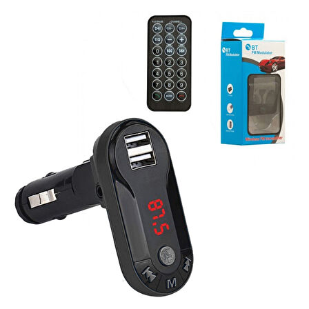 HELLO HL-19683 BT-FM MODULATÖR ÇİFT USB/SD/MP3 12-24 VOLT HAFIZASIZ BLUETOOTH FM TRANSMITTER (4490)