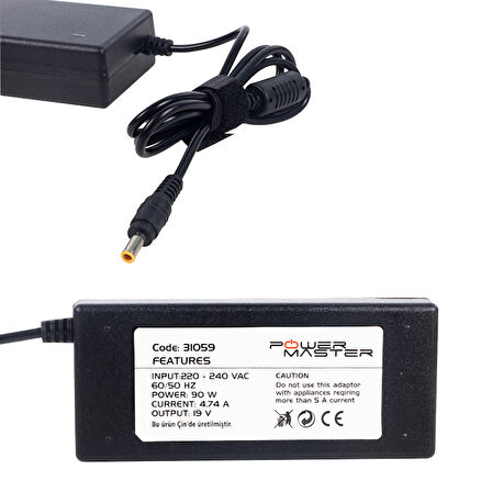 NOTEBOOK ADAPTÖR  SAMSUNG 19V/4.74A 5.5*3.0 UÇ (4490)