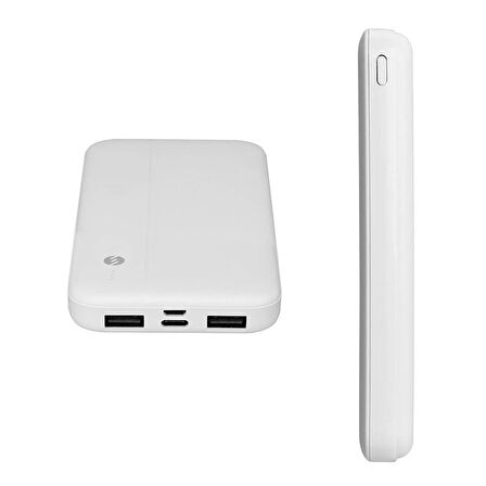 S-LINK IP-G10N BEYAZ MICRO+TYPE C GİRİŞLİ 10000 MAH TAŞINABİLİR ŞARJ CİHAZI POWERBANK (4490)
