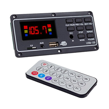 MAGICVOICE MV-15949 USB-130 USB/SD/MIC/AUX/BLUETOOTH KUMANDALI EKRANLI OTO TEYP ÇEVİRİCİ DİJİTAL PLAYER BOARD (4490)