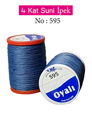 Oyalı 4 Kat Suni İpek İplik İğne Oyası Boncuk İpi Tığ Oyası No:595