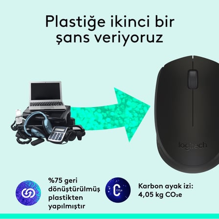  Logitech M171 Kablosuz Usb Siyah Mouse