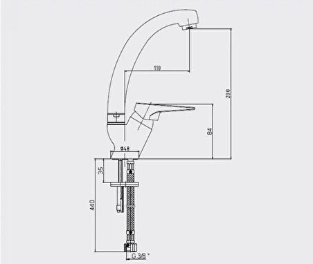 Ar Lucia Lavabo Bataryası Kuğu Borulu 102188124