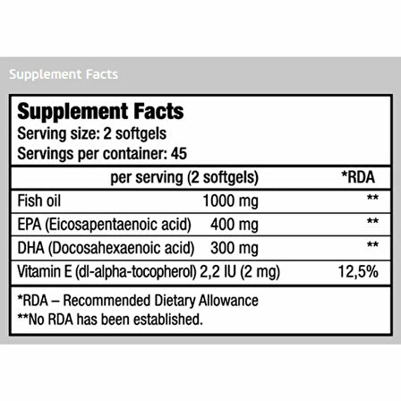 BIOTECH USA Mega Omega 3 / 90 Softgels