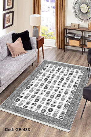 Pamuk Dokuma Taban Kaymaz Yıkanabilir Klasik Desenli  Salon Halısı Mutfak Halısı Koridor Halısı