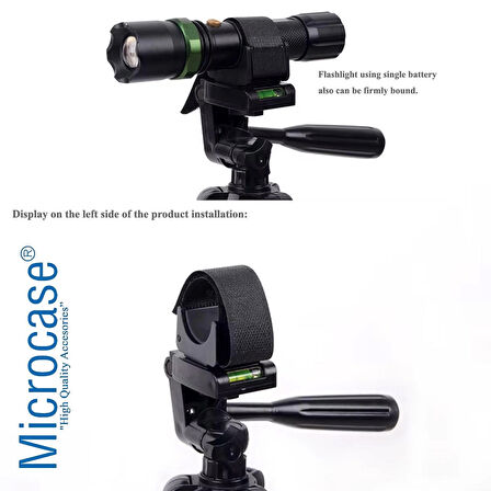 Microcase Çok Amaçlı Cırt Yapışkanlı 1/4 Vida girişli Tutucu Sabitleyici - SİYAH AL5002