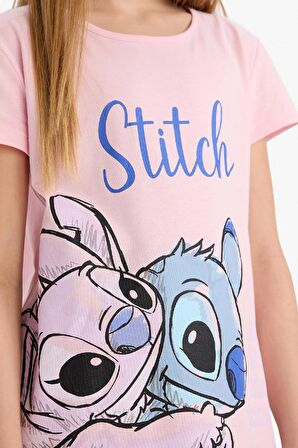 Kız Çocuk Disney Lilo & Stitch Kısa Kollu Elbise