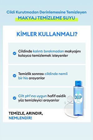 Makyajı Derinlemesine Temizleyen Makyaj Temizleme Suyu 165ml APIEU Deep Clean Clear Water