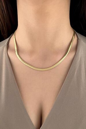 14 Ayar Altın İtalyan Balıksırtı Zincir Kolye 4,30 mm