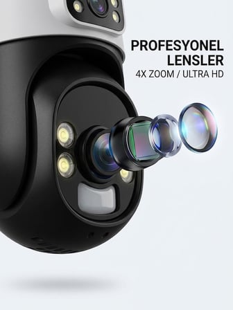 X5 Tech YT-44GZ Aov 4mp 4 Kameralı 4G Hieasy +1 Yıllık Sim Kart +64Gb Hafıza Kartı Güneş Enerjili Tak Çalıştır