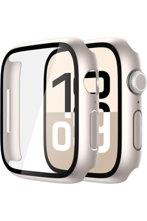 Apple Watch 2 3 4 5 6 Se 44mm Uyumlu Sert Şeffaf Kılıf Kasa Ve Ekran Koruyucu 360 Tam Koruma Kapak