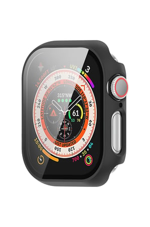 Watch 2 3 4 5 6 Se Uyumlu 44mm Kasa ve Ekran Koruyucu Sert Pc Siyah