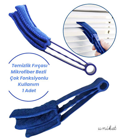 Oto Klima ve Havalandırma Temizlik Fırçası - Mikrofiber Bezli - Çok Fonksiyonlu Kullanım 1 Adet