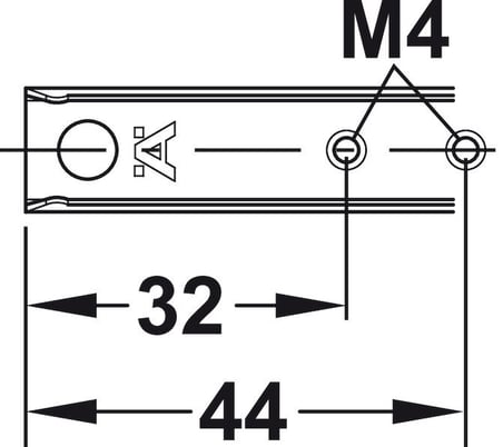 Häfele Bilyalı Ray, 17 / 10, Ray Yüksekliği: 17 mm, Tek Açılım, Taşıma Kapasitesi: 10 kg - 189 mm