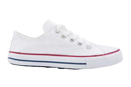 Prego Siyah&Beyaz  Çocuk Kısa Converse Tarzı Spor Ayakkabı BEYAZ