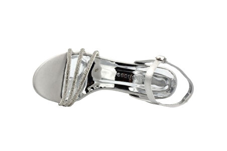 Erbay Şeffaf Topuklu Kadın Abiye Ayakkabı SİYAH