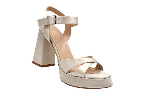 Dekas DA8724 Kalın Topuklu Kadın Tek Bant Ayakkabı TEN