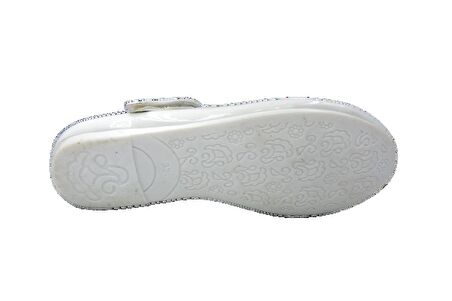 Prego Eylül Termo Kaymaz Taban Bıyık Fiyonlu Cırtlı Kız Çocuk Babet RUGAN BEYAZ