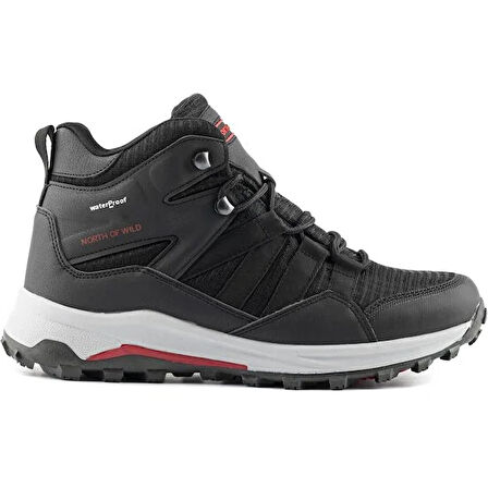 North Of Wıld Damon Waterproof Termo Kaymaz Taban Bağcıklı Uniseks Outdoor Bot SİYAH GRİ