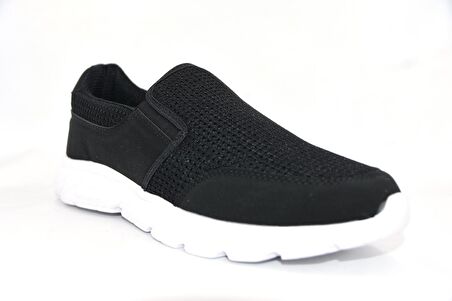 Prego Free Bance Hafif Taba Bağcıksız Conford Erkek Spor Ayakkabı SİYAH BEYAZ