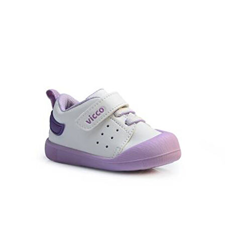 Vicco Oli Ortapedi Hafif Termo Kaymaz Taban Cırtlı Çocuk İlk Adım Ayakkabı BEYAZ LİLA