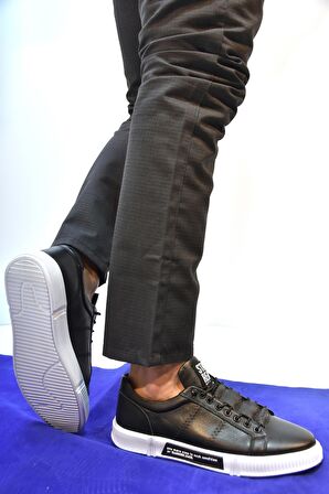 Hammer Jack Basel Hakiki Deri Siyah Toscana Erkek Günlük Ayakkabı SİYAH