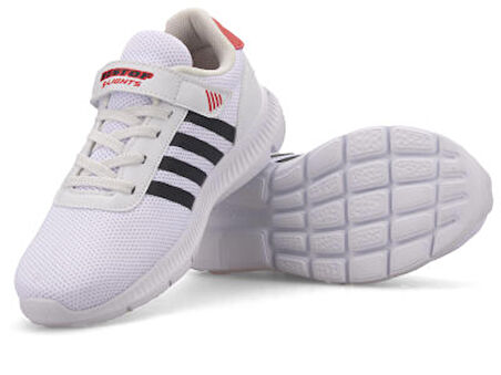 Prego Bestof Cırtlı Unisex Çocuk Spor Ayakkabı BEYAZ