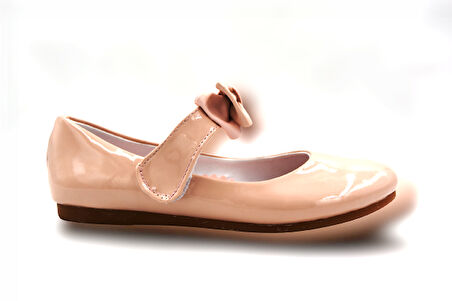 Prego Eylül Papyon Cırlı Termo Kaymaz Taban Kız Çocuk Babet Ayakkabı PUDRA