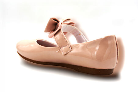 Prego Eylül Papyon Cırlı Termo Kaymaz Taban Kız Çocuk Babet Ayakkabı PUDRA