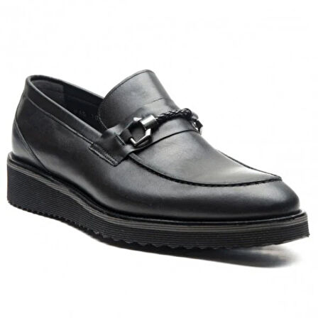 Fosco 1095 İçi Dışı Hakiki Deri Eva Hafif Taban Erkek Günlük Ayakkabı SİYAH