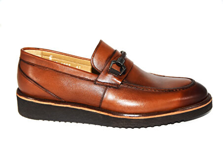 Fosco 1095 İçi Dışı Hakiki Deri Eva Hafif Taban Erkek Günlük Ayakkabı TABA