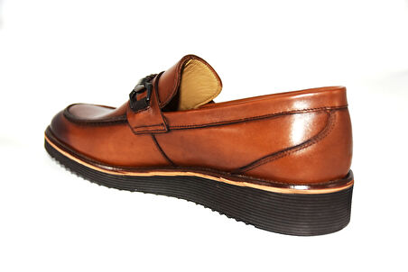 Fosco 1095 İçi Dışı Hakiki Deri Eva Hafif Taban Erkek Günlük Ayakkabı TABA