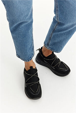 Prego (Park Moda) Poli Hafif Taban Kadın Günlük Spor Ayakkabı SİYAH