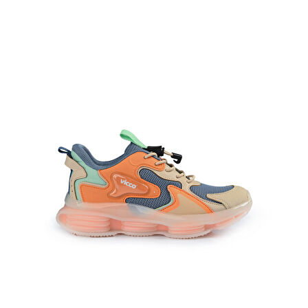 Vicco Mask Şefaf Havalı Taban Lastik Bağcıklı Ortapedik Uniseks Çocuk Spor Ayakkabı KOT