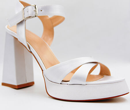 Dekas DA8724 Kalın Topuklu Kadın Tek Bant Ayakkabı SEDEF