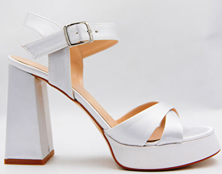 Dekas DA8724 Kalın Topuklu Kadın Tek Bant Ayakkabı SEDEF