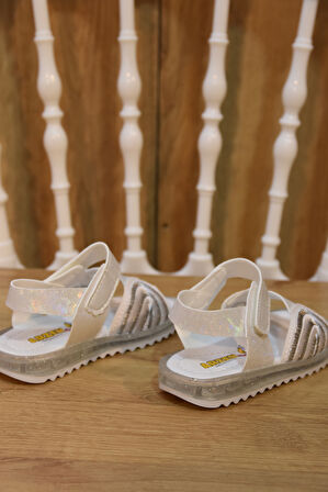 Prego (Arzen) Ortapedi Termo Kaymaz Taban Cırtlı Kız Çocuk Sandalet GRİ