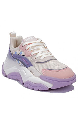 Gamelu 23YZ Kınd Bağcıklı  Ortopedik Günlük Kadın Spor Ayakkabı BEYAZ