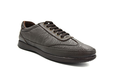 Beyaz (Forex) 3038 Floter Hakiki Deri Bağcıklı Poli Hafif Taban Erkek Günlük Ayakkabı KAHVE