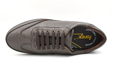 Beyaz (Forex) 3038 Floter Hakiki Deri Bağcıklı Poli Hafif Taban Erkek Günlük Ayakkabı KAHVE