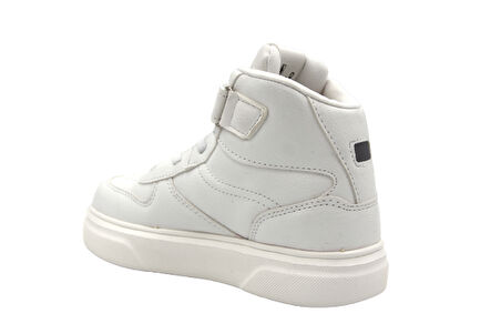 Pinokyo Chıcago Bilekli Poli Hafif Taban Çocuk Spor Ayakkabı BEYAZ