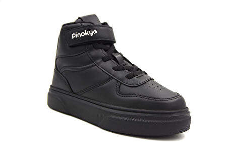 Pinokyo Chıcago Bilekli Poli Hafif Taban Çocuk Spor Ayakkabı SİYAH